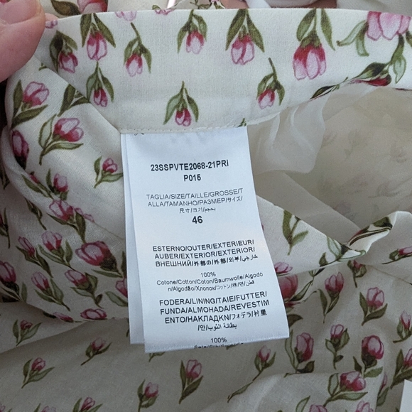 Giambattista Valli Tulip Print Cotton Skirt IT46 (US6-8) - Picture 7 of 9